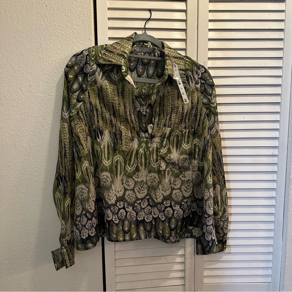 Olivia Moon Camouflage Print Top